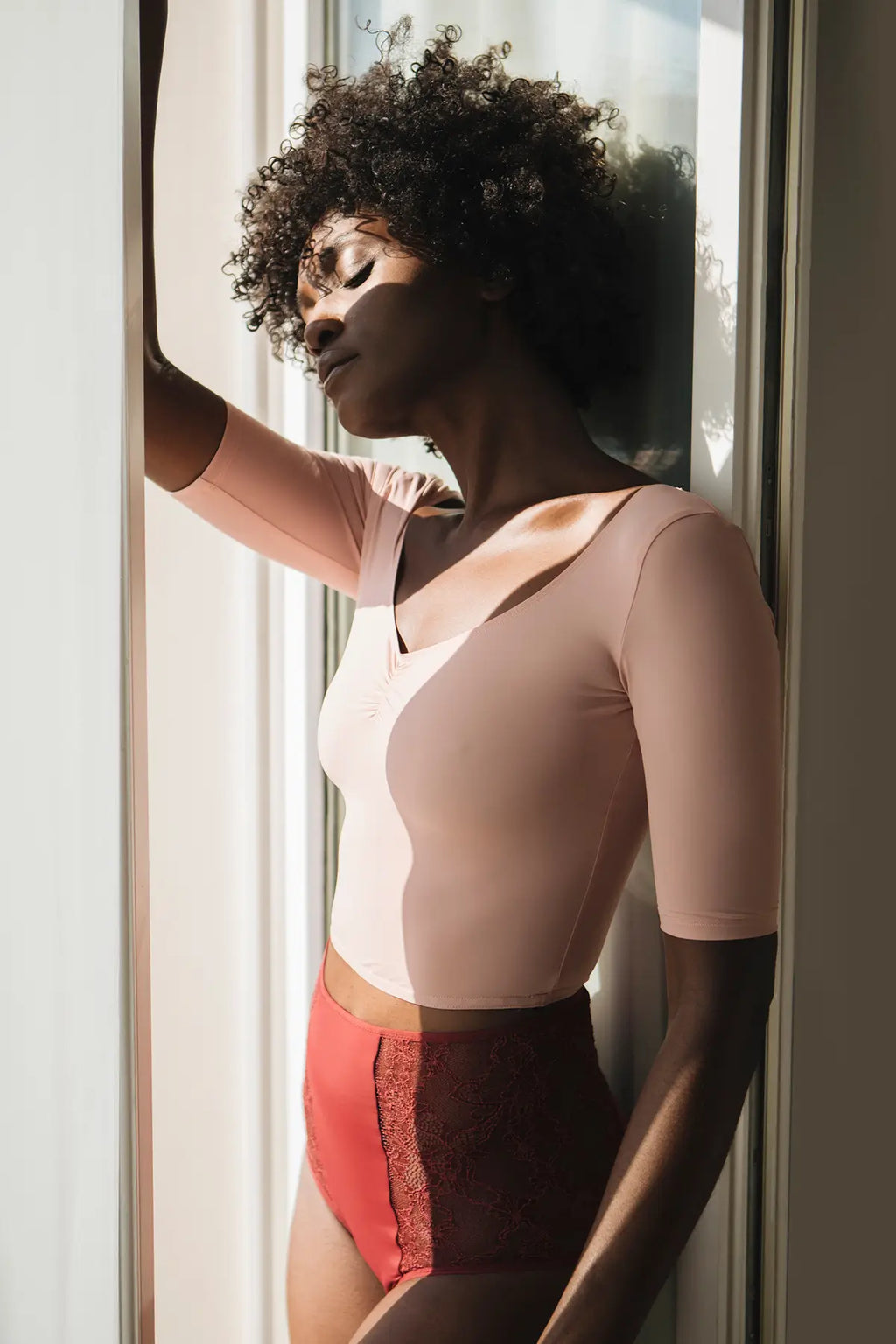 Culotte Absolu Rhéa Taille Haute Fleurs Bordeaux