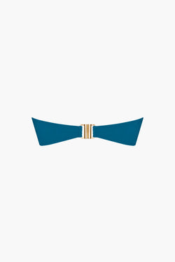 Nérée Peacock Blue Bandeau Bikini Top 