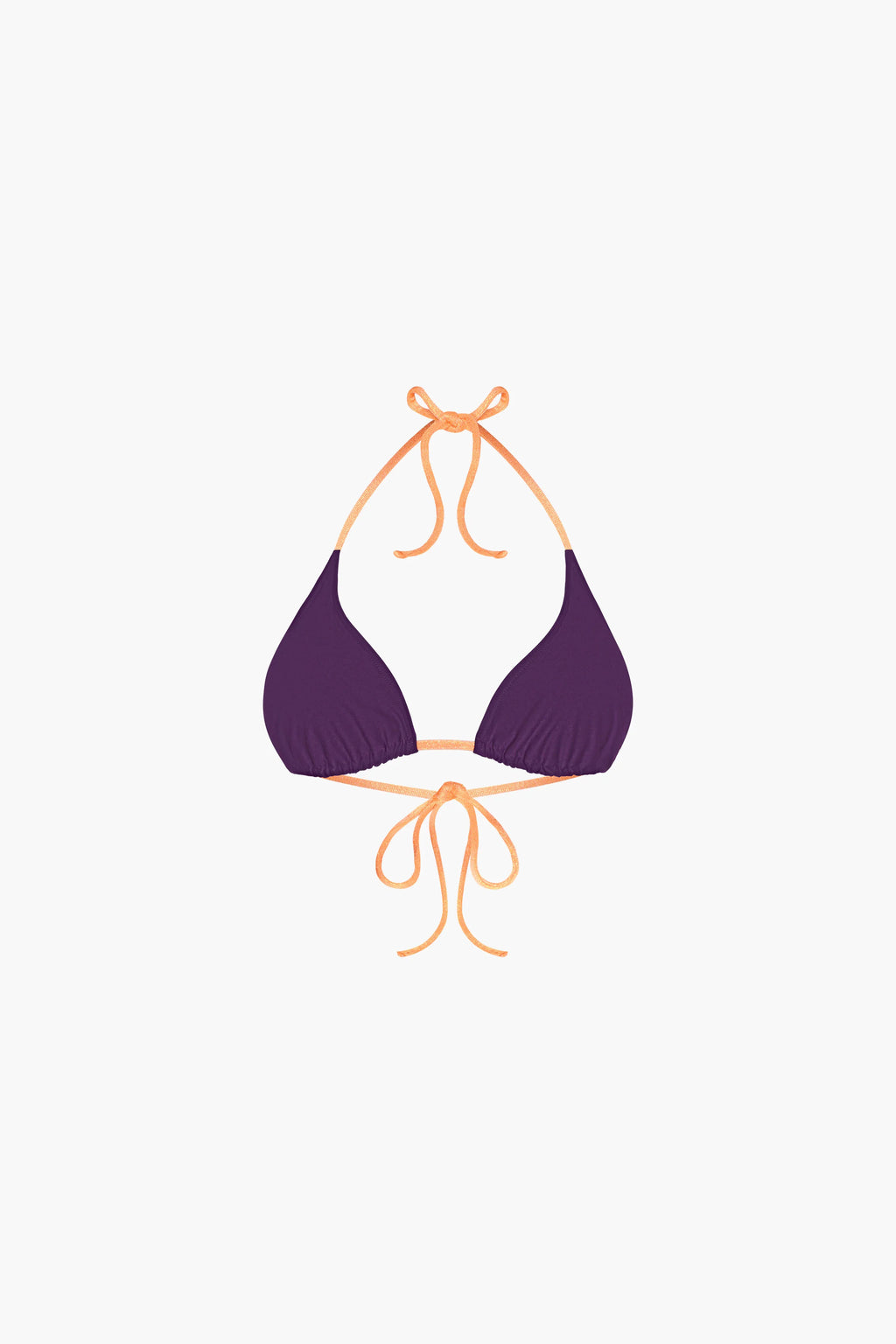 Nérée Prune Shiny Litchi Tie-Triangle Bikini Top x Albertine