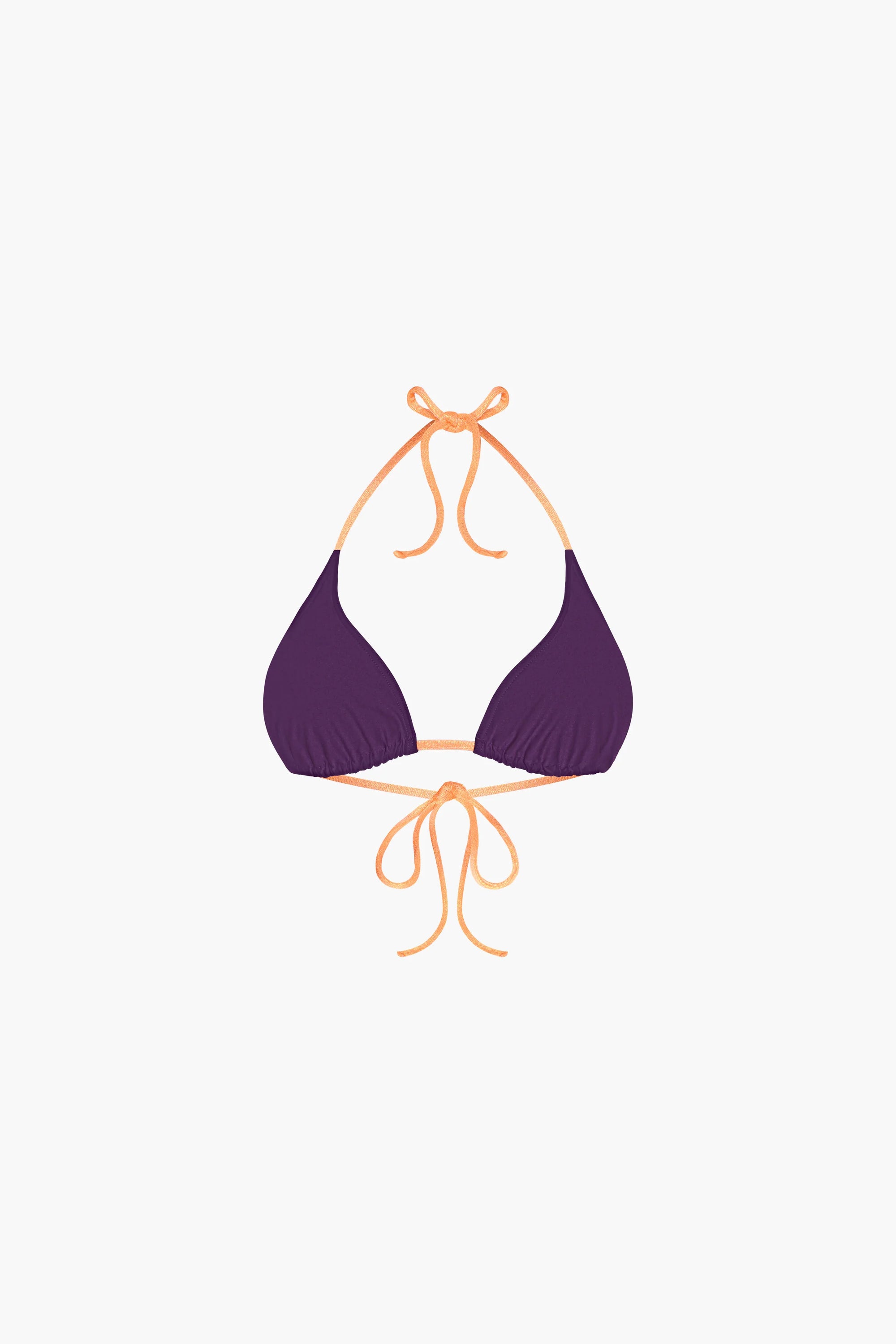Nérée Prune Shiny Litchi Tie-Triangle Bikini Top x Albertine