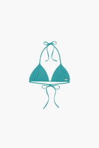 Nérée Turquoise Tie-Triangle Bikini Top