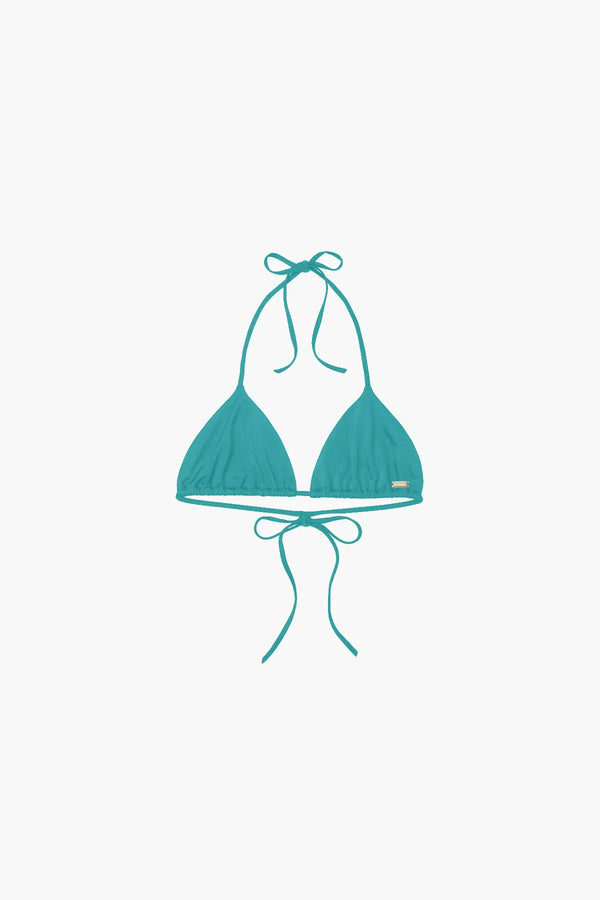 Nérée Turquoise Tie-Triangle Bikini Top