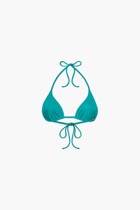 Nérée Turquoise Tie-Triangle Bikini Top