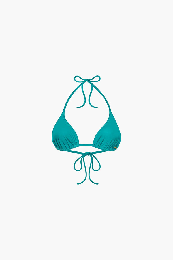 Nérée Turquoise Tie-Triangle Bikini Top