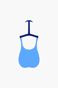 Pool Deep Blue One-Piece Swimsuit