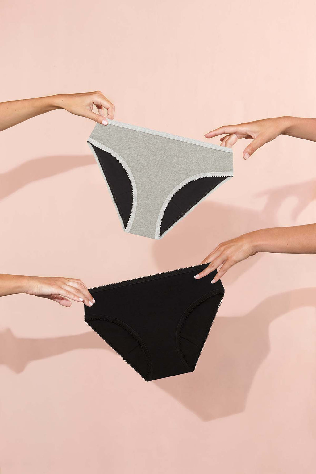 Duo Pack - Gaïa Black Brief & Gaïa Heather Grey Brief 