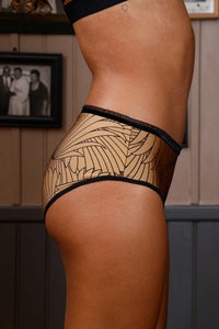 Shorty Astrée Plumes Gold