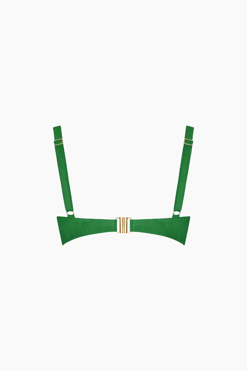 Héméra Green Iguana Triangle Bikini Top