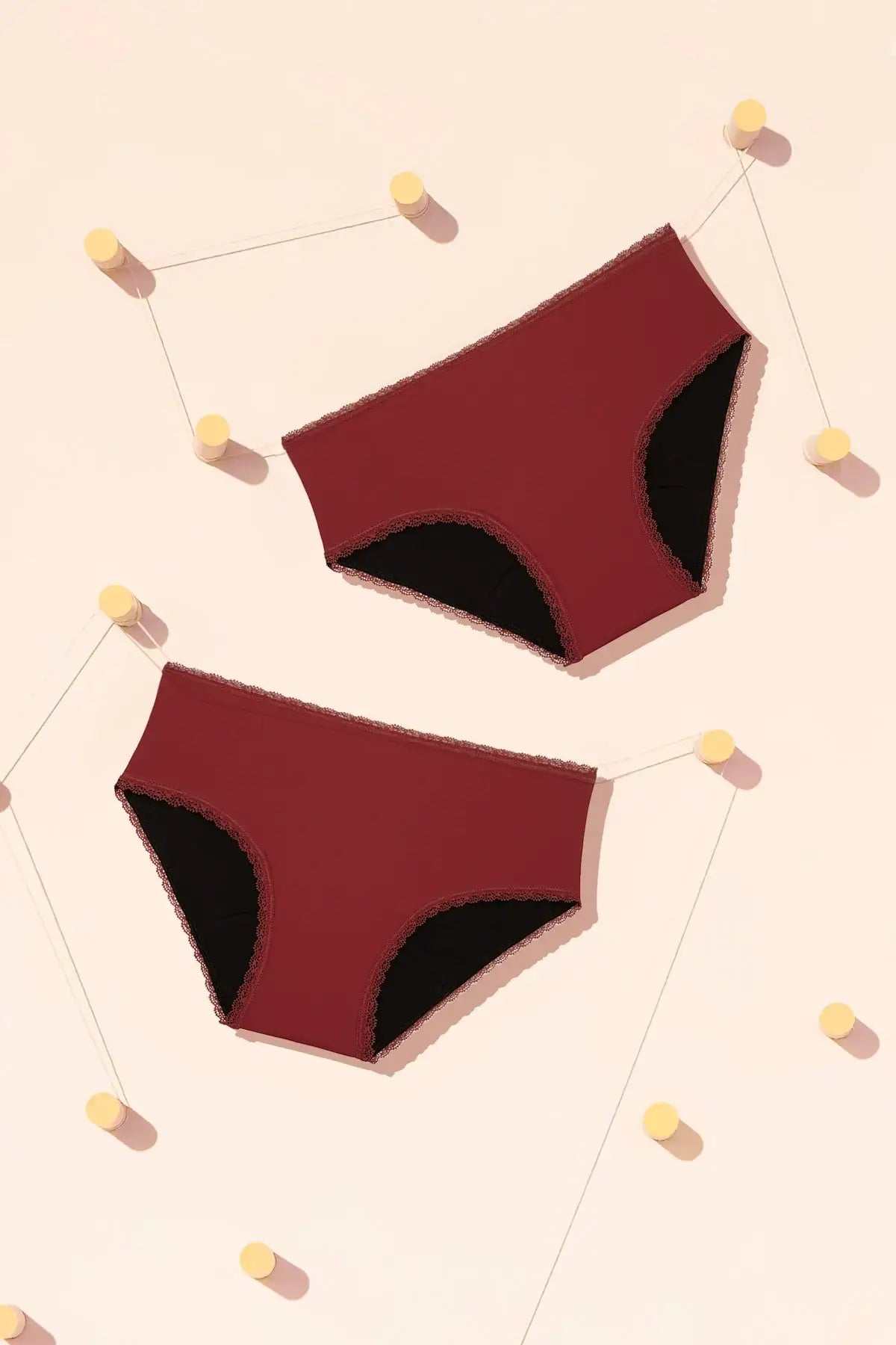 Duo Pack - 2 Callie Burgundy Hiphuggers