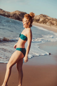 Nérée Peacock Blue Bandeau Bikini Top 