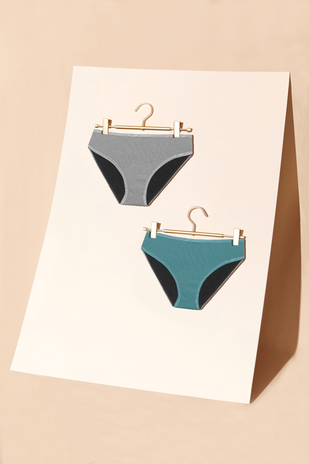 Duo Pack - Gaïa Brief in Heather Grey & Vintage Blue
