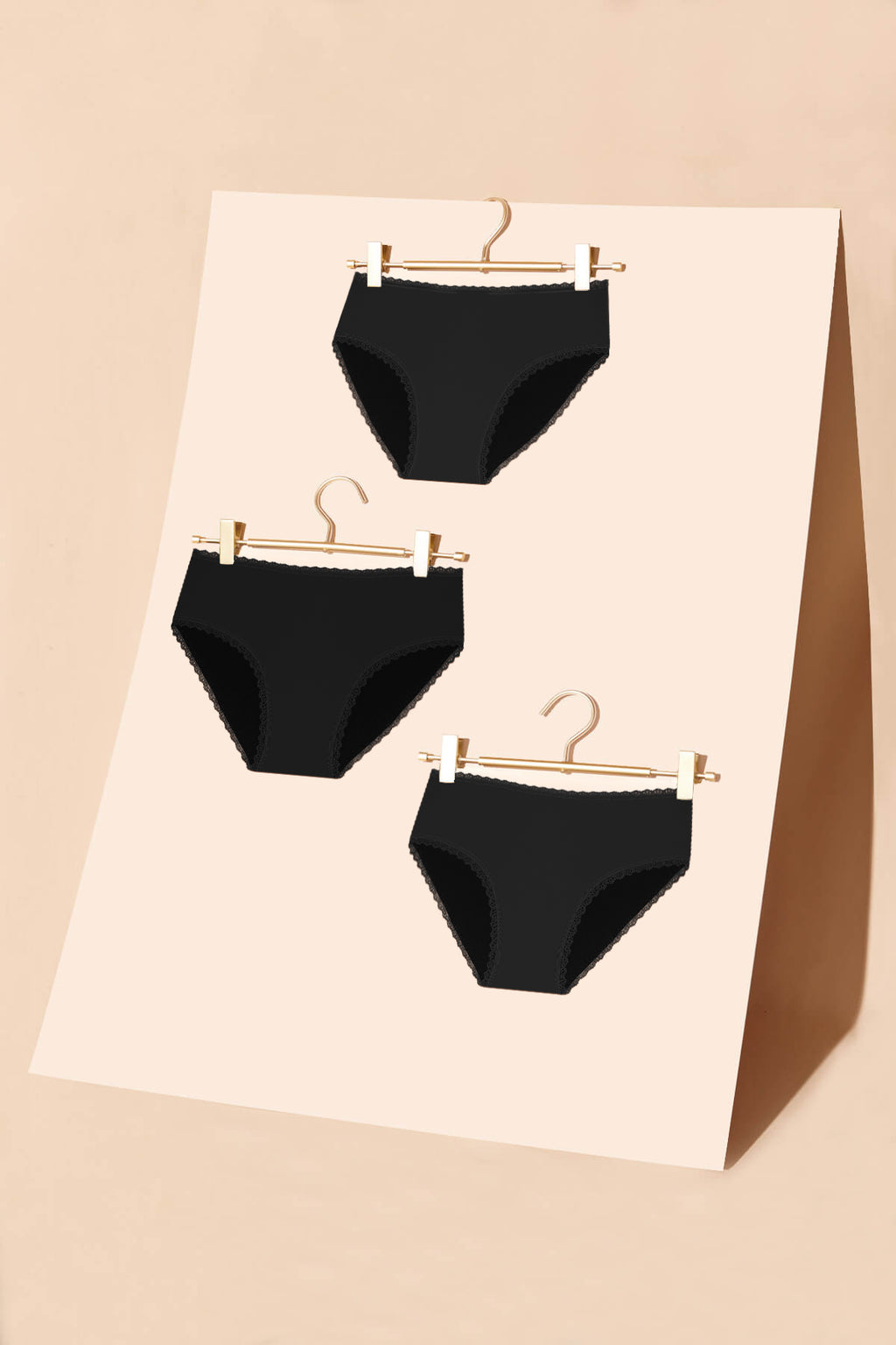 Pack Trio - 3 Shortys Callie Coton Noirs