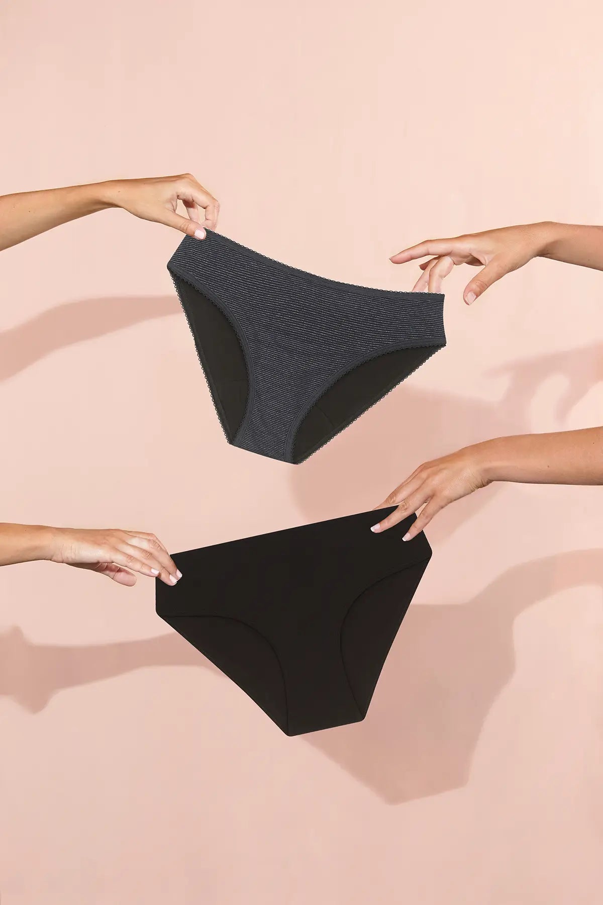 Duo Pack - Absolu Elaura Black Brief & Gaïa Striped Navy Brief 