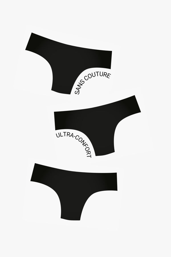 Pack Trio - 3 Culottes Sélys Noires
