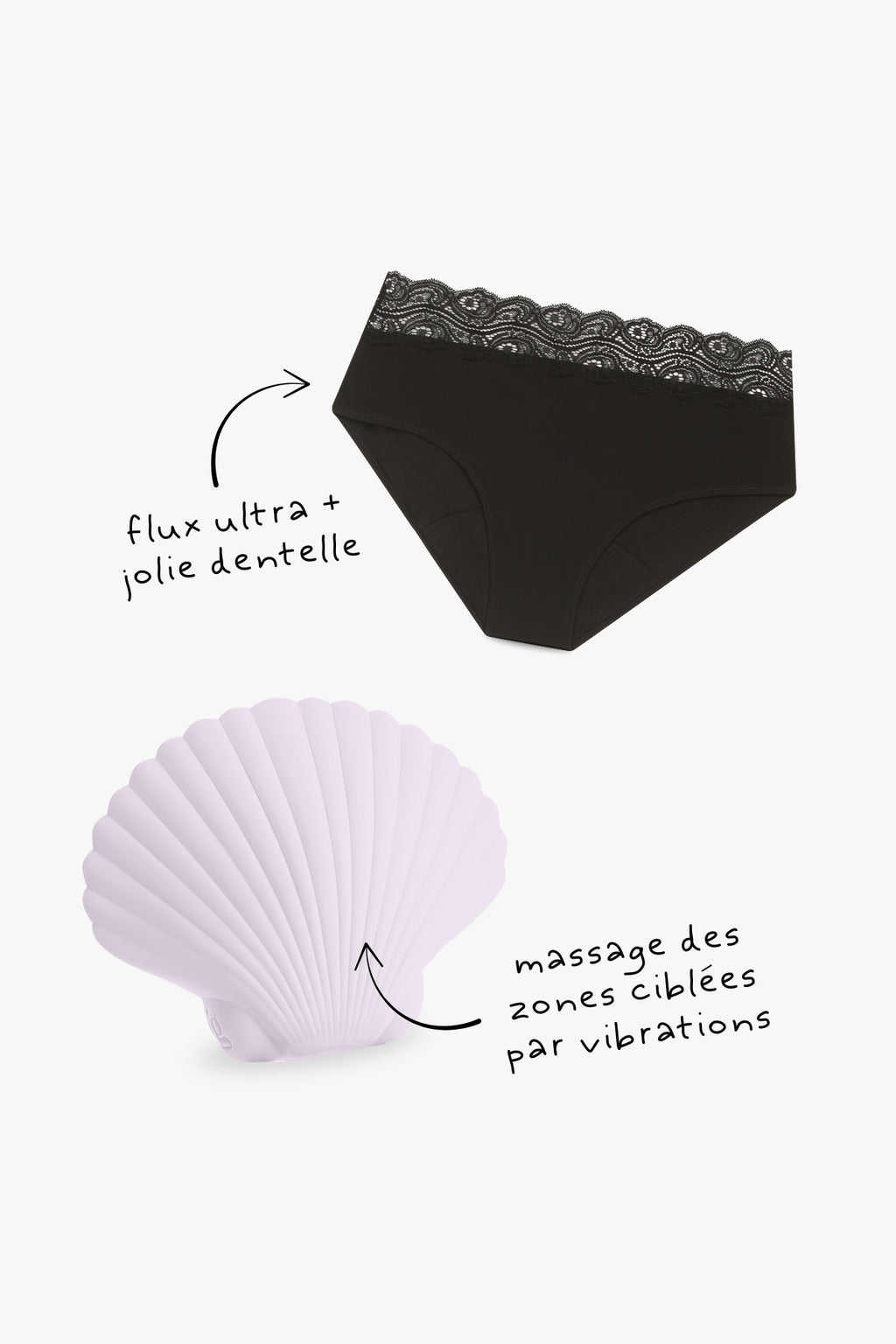 Pack Duo - Shorty Absolu Anthéia Noir & Sandy the Shell
