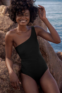 Sunset Black One-Piece Swimsuit