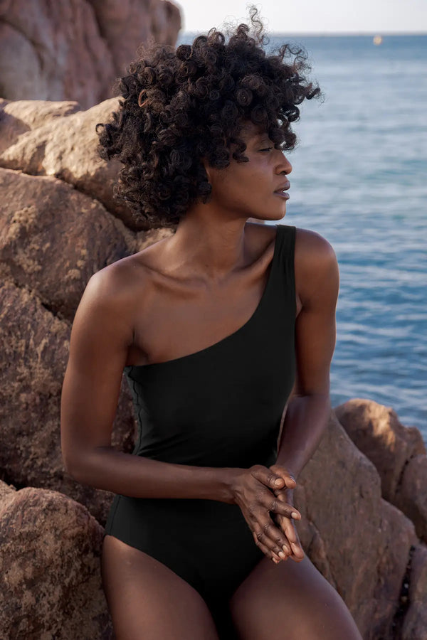 Sunset Black One-Piece Swimsuit
