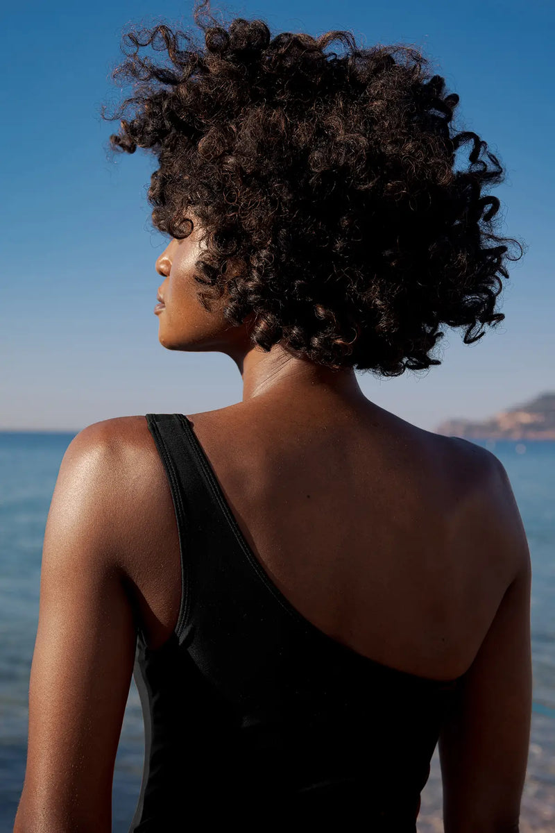 Sunset Black One-Piece Swimsuit